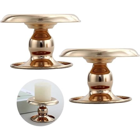 Vintage Lysestaker Bryllupsbord Midtstykker Lysestaker Gull Messing Lysestaker