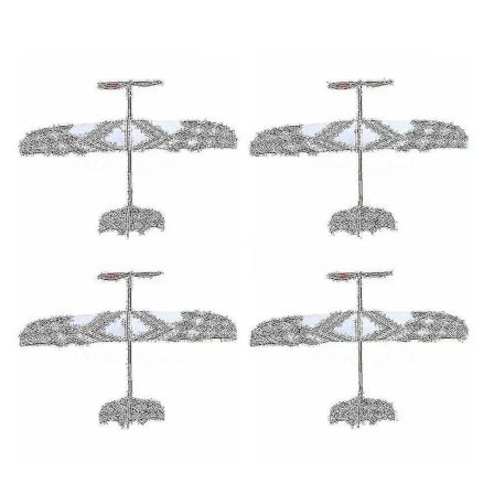 4x Elastisk Gummistrikkdrevet DIY Skum Flymodell Kit Fly Pedagogisk Leke