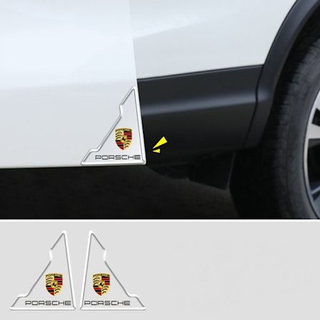 Antikrockhörnskydd för bildörr fram, PVC-dörrskyddskant anti-scratch gummiskyddsfilm-Porsche(tvåpack)