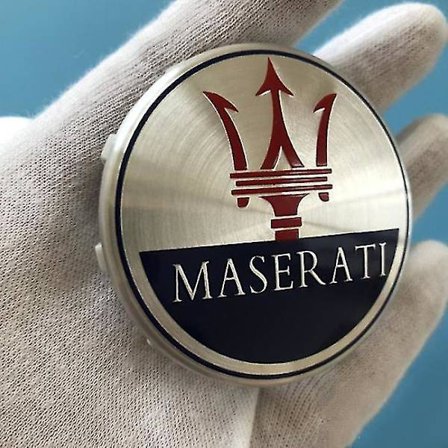 Til Maserati Bonnet-logo, President Levant af Ghibli 60mm blå (fire pakker)
