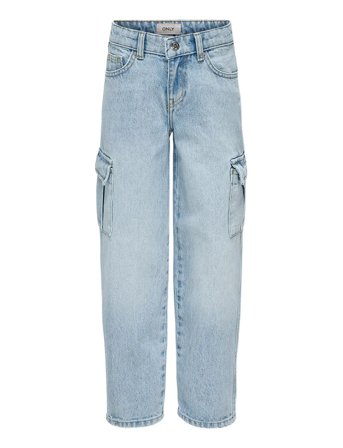 Kogharmony Wide Cargo Carrot Azg Noos Bottoms Jeans Wide Jeans Blue Kids Only