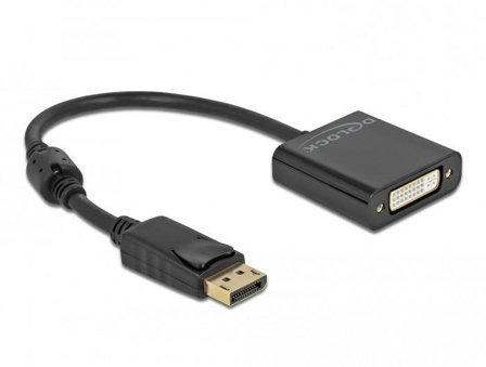 Delock video adapter - DisplayPort til DVI-I - 20 cm