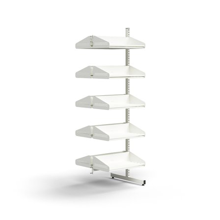 Garderobenelement ENTRY, Unterschrank-Anbauelement, 10 Schuhböden, 1800x600x600 mm, weiß