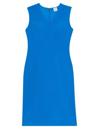 Scuba Fitted Knee Length Dress Blue Calvin Klein