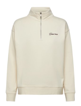 Script Half Zip Sweat Cream GANT