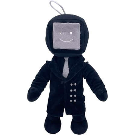 Plysj Leketøy Kamera Mann Plysjdukke, Titan TV Mann Fylt Dukke, for Halloween Thanksgiving og Spillelskere (Knytt TV Mann)