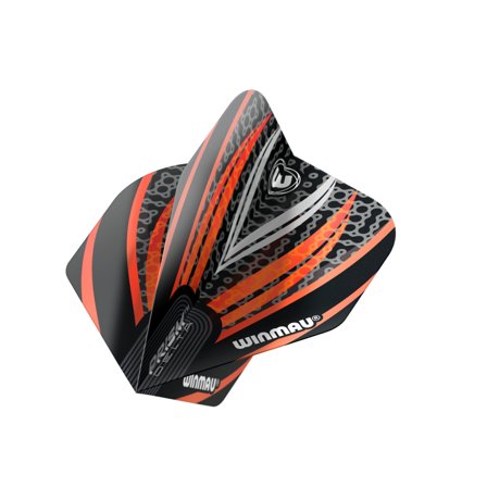 Winmau Darts Flights Prism Delta Standard Black/White/Orange 3 Sets 9 Pcs Translucent Design