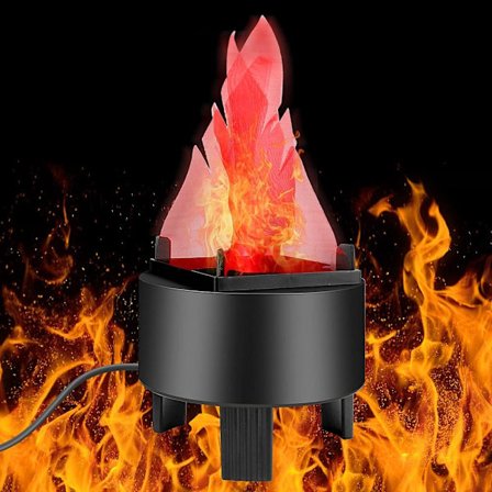 3D LED falsk flammeeffektlys, 260V elektrisk falsk lejrbål