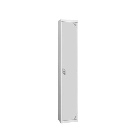 Wet area locker, 1 door, 1800x300x300 mm, grey