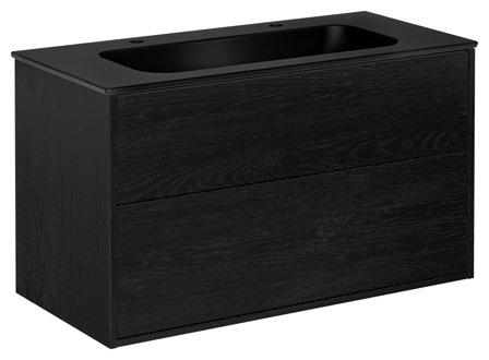 Gustavsberg Artic Kommod 100 cm, med tvättställ, 2 st bl.hål, Badrum