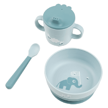 Done by Deer Foodie first meal set Elphee Blue Mata & äta Blå ONESIZE