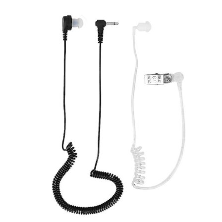 3,5 mm Mono Lytt Kun Overvåking Akustisk Tube Ørepropp Headset Anti-stråling for Radio