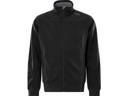 FRISTADS Sweatshirt jacka 7552 Svart/Grå 2XS - Lyreco - Arbetskläder - Arbetströjor - Sweatshirts och koftor