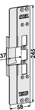 STEP ST6519 Stolpe for Wicona profilsystem 37 mm, Alarm & sikkerhet