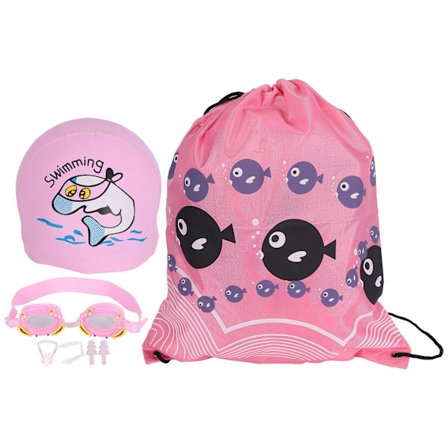 Børnesvømmebriller Drenge Piger Anti-dug Svømmebriller Sød Krabbe Tegneserie (Pink Krabbe)