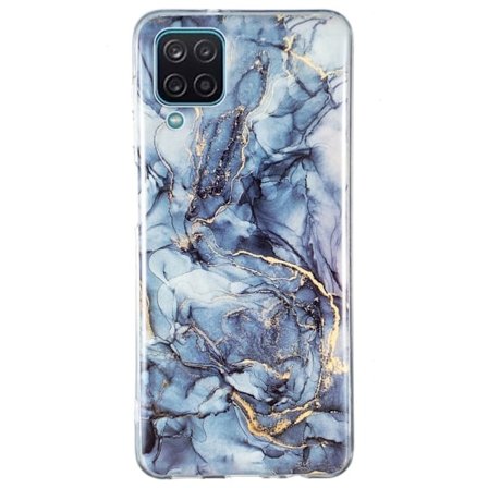 Marble Samsung Galaxy A12 5G Etui - Grå