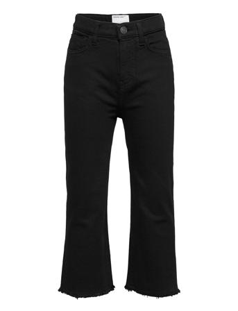 High-Rise Straight-Leg Cropped Jeans Black Designers Remix Girls