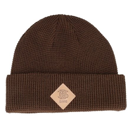 Djinns - Basic Beanie Waffle Waffle Brown Cuff Cuff Brown Beanie - @ Hatstore