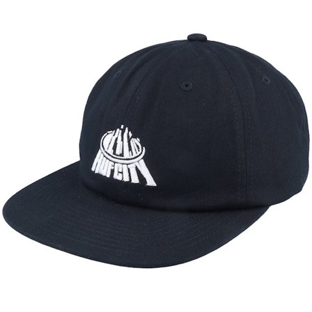 HUF - Schwarz snapback Cap - HUF City 6 Panel Hat Black Strapback @ Hatstore