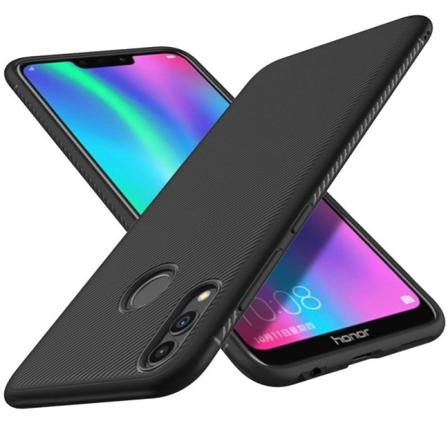 Huawei P Smart 2019 iskunkestävä suojus FullCarbon V3 Black