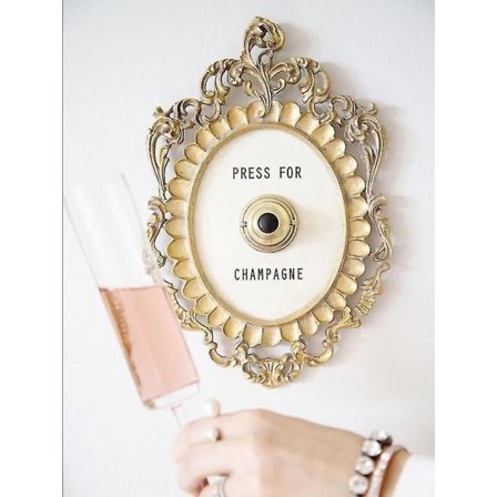 Ring Mini Tryk til Champagne Knap, Tryk til Champagne Dørklokke Dekoration