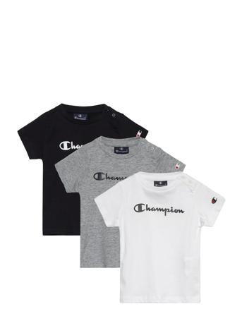 3 Pack T-Shirt T-shirts Short-sleeved Multi/mønstret Champion*Betinget Tilbud