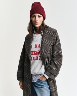 GANT - Ribbet ulllue til dame plumped red