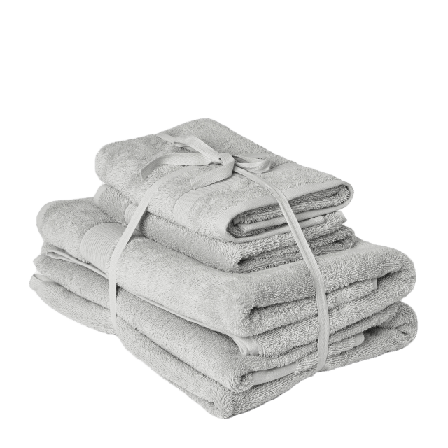 Åhléns Home Hotellhandduk, 4-pack Badrumstextilier Grå ONESIZE