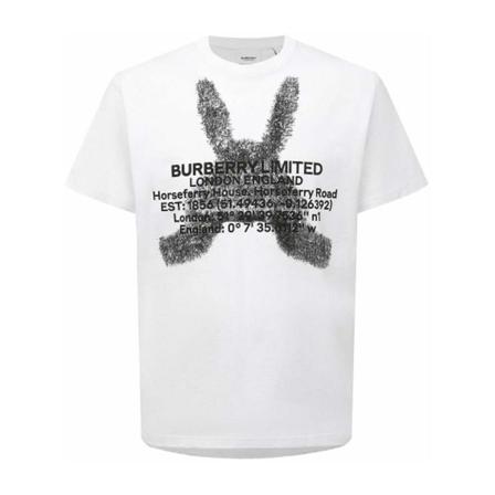 Burberry, T-Shirts Biały, Mężczyzna, Rozmiar: 2XL