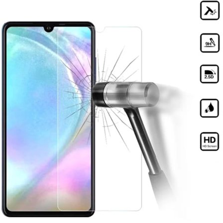 Huawei P30 lite skærmbeskytter 9H passer til cover etui hovedtelefoner -