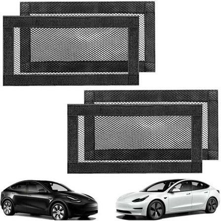 4 st Tesla Model 3 och Model Y bakre ventilöverdrag, baksätets luftkonditioneringsutlopp med nät
