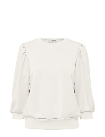 Slftenny 3/4 Sweat Top Noos Tops Sweat-shirts & Hoodies Sweat-shirts White Selected Femme