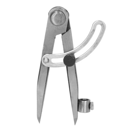 Kompassipiirturi lukittavalla siivellä, puuntyöstötyökalu lyijykynätelineellä, 125 mm