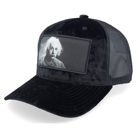 Scenes - Svart trucker Keps - Einstein Velvet Black/Black A-frame Trucker @ Hatstore
