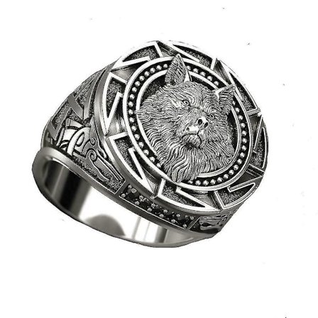 Punk Sølv Ulv Håndmønster Herre Ring Personlighet Herre Ringer Fashio
