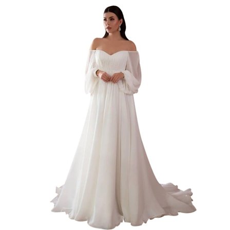 Off Shoulder Bodycon Maxi lang kjole for kvinner