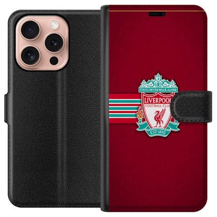 Kompatibelt Plånboksfodral till Apple Apple iPhone 16 Pro Liverpool FC fotbollströja röd supporter merch