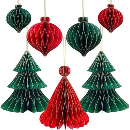 Premium Återanvändbara Juldekorationer, Julbordsdekoration Set, Julmiddagsbordsdekorationer i Papper