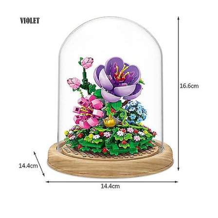 Orkidé Blomster Byggeklodser | Blokkonstruktion Blomster | Voksen Blomster - Klodser -