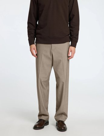 Selected Slh220-Loose Robert Flex Pant - Beige - 33 x 32