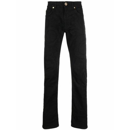 Versace, Straight Trousers Zwart, Heren, Maat:W32