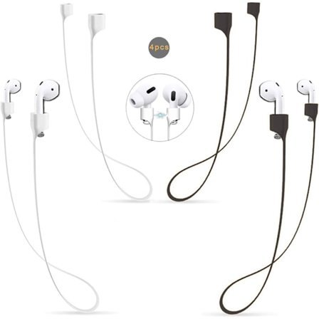 Airpods-stropp, magnetisk snor, anti-tap-reim, sportsreim, 4 stk. fargerik, myk, hudvennlig silikonhals rundt øretelefonreim, kompatibel med