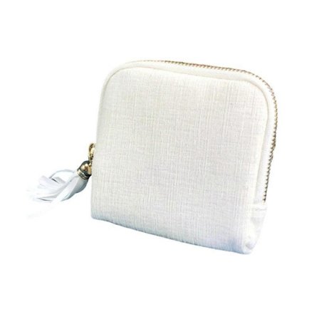 Fukttålig Smyckesorganisatör Väska Med Tofsar Flera Lager Halsband Armband Förvaringsbehållare för Kvinnor Ljusblå[HK]