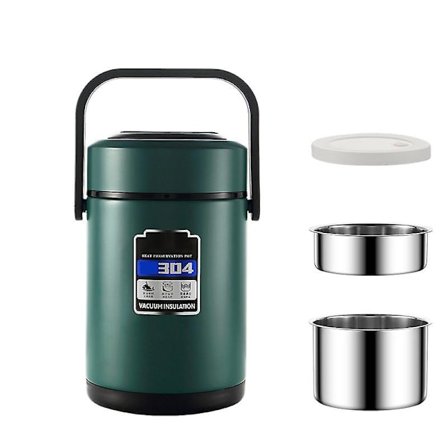 304 Rostfritt Stål Lunchlåda Portabel Termisk Isolerad Bento B