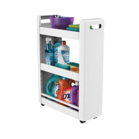 Mobilo Serving Unit - 3 modulära förvaringshyllor - Multidirectional hjul - 60 x 22 x 79 cm - Vit - EDA