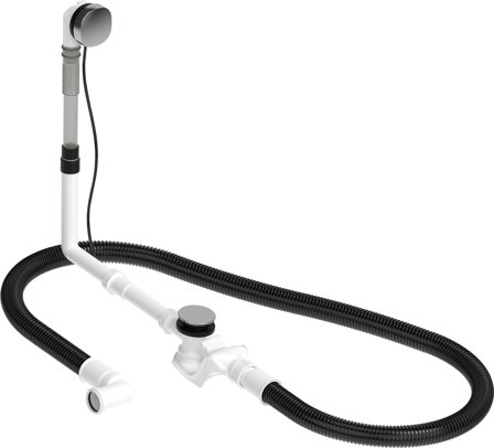 Duravit 792208000001000 Avloppssats med bräddavlopp, 450x80x480 mm, Badrum