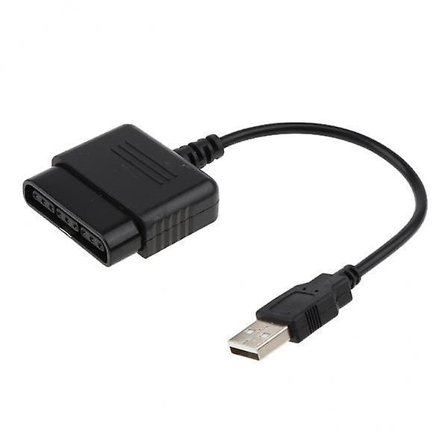 2x USB-kontrolleradapterkabel för Sony PlayStation 2 PS2 till PS3/PC