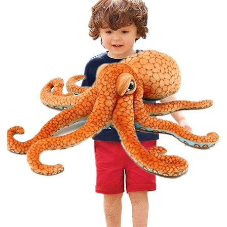 19,6 tommer udstoppet blæksprutte plyslegetøj - Marine dyrepude gave til børn