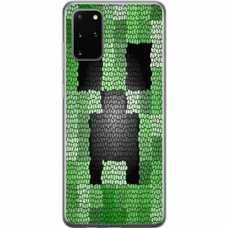 Samsung Galaxy S20+ Genomskinligt Skal Creeper / Minecraft