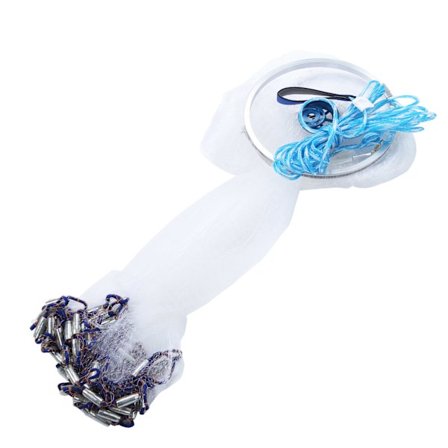 3,6M/11,8Ft fiskenet, let at kaste, nemt at kaste, stærk nylonline, netmaske, maddingfælde